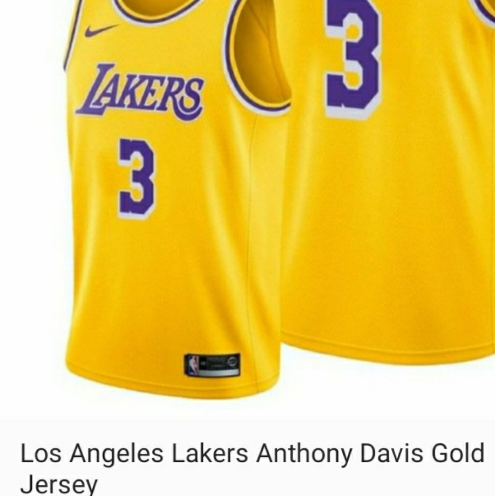 Los Angeles Lakers Gold Anthony Davis Jersey